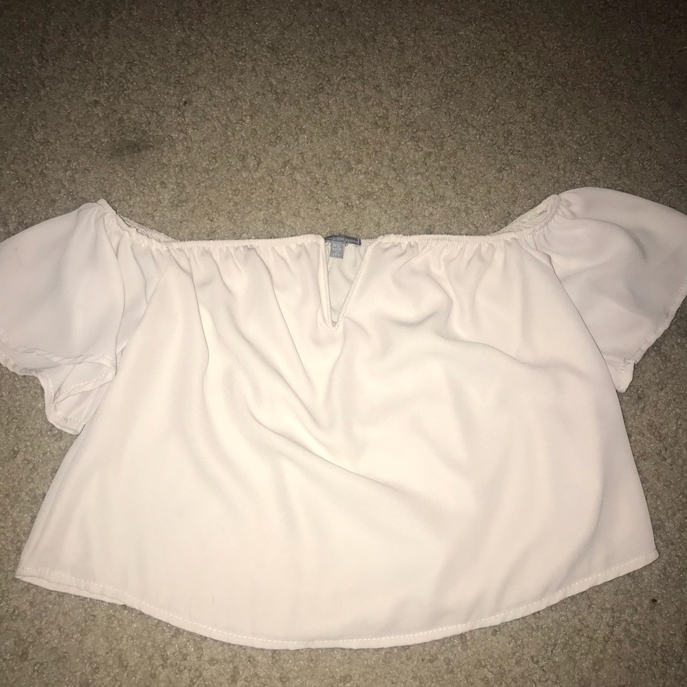 Off the shoulder pink top